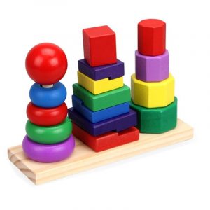 Colorful Three-Column Tower