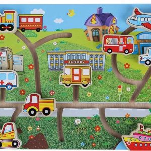 jeux des véhicules de circulation en bois